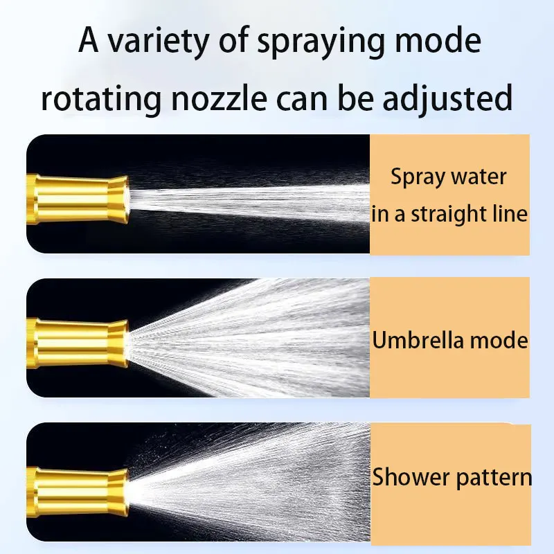 New 2024 high pressure water gun household car wash water copper straight nozzle car wash water gun hose