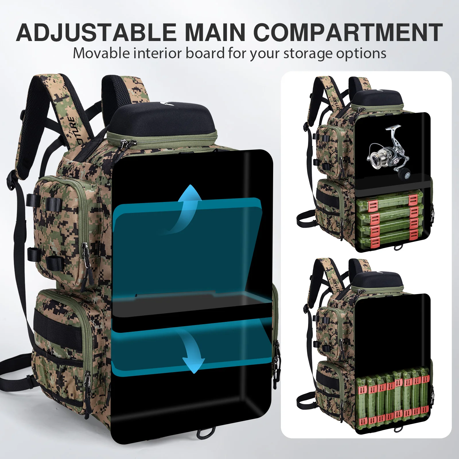 Fishing Backpack 45L Large Cap - Fishing Equipment Box 评论和价格