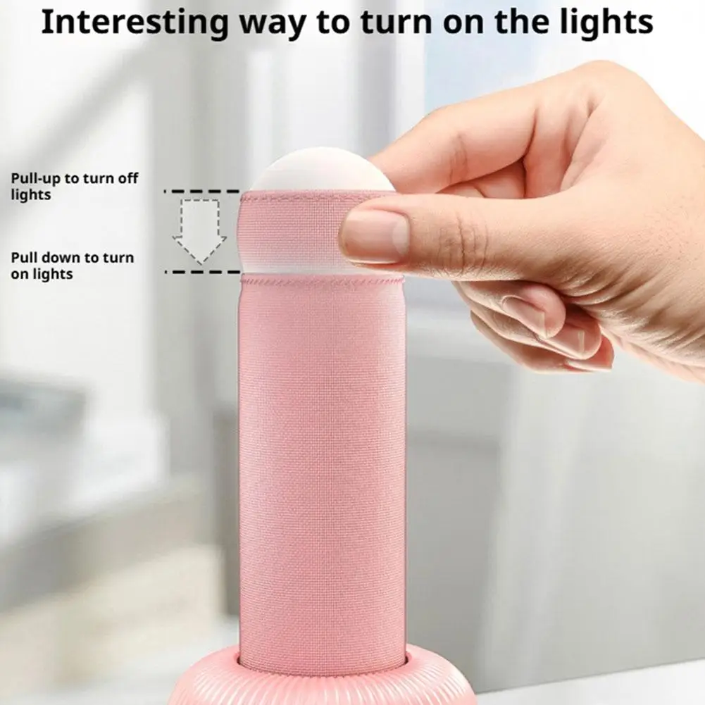 LED ضوء الليل الجدول النوم ليلة مصباح اليد سحب التبديل قابلة للشحن جو الجدول مصباح لغرفة النوم الديكور هدية عيد ميلاد #6