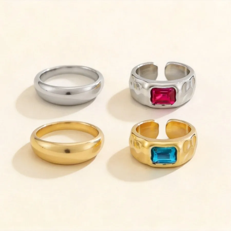 FTCY 2/3/4PCS Fashion Simple Square Zircon Toe Rings For Women Adjustable Open Foot Ring Summer Beach Fashion Jewelry view 6