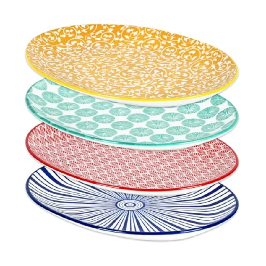 

Большое овальное керамическое сервировочное блюдо 14 дюймов для вечеринок, стейков, тортов, ужинов, фруктов, для использования в духовке