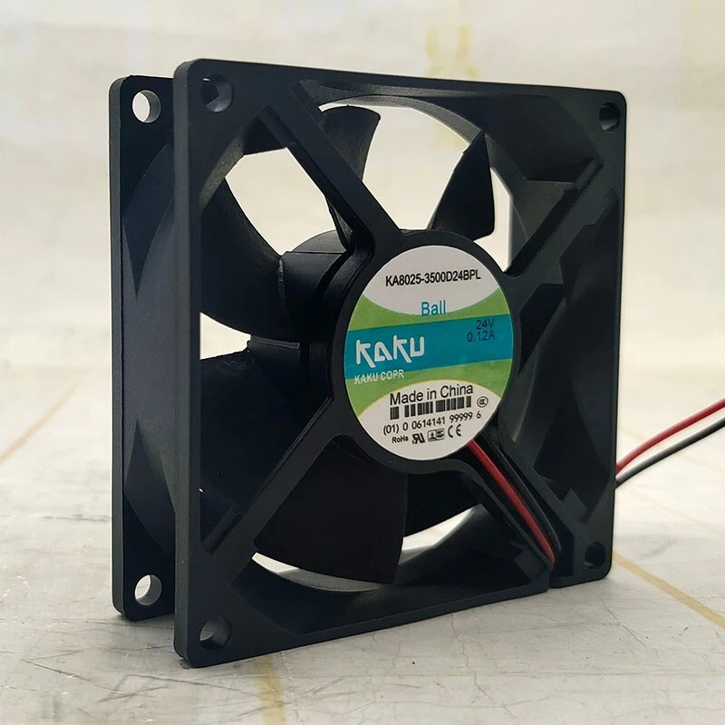 A+1 PCS for  KAKU Fan KA8025-3500D24 BPL  DC24V 0.12A 8025 8cm Double Ball fan 2 wire