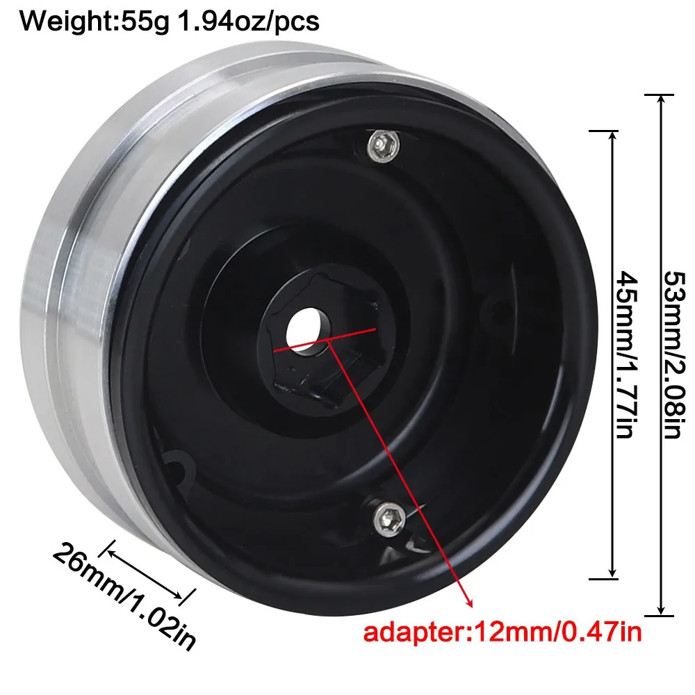 4 قطعة 1.9 بوصة محور عجلات معدني ل 1/10 RC الزاحف سيارة محور العجلة SCX10 TRX-4 90046 Traxxas Trx6 D12 ترقية الملحقات #2