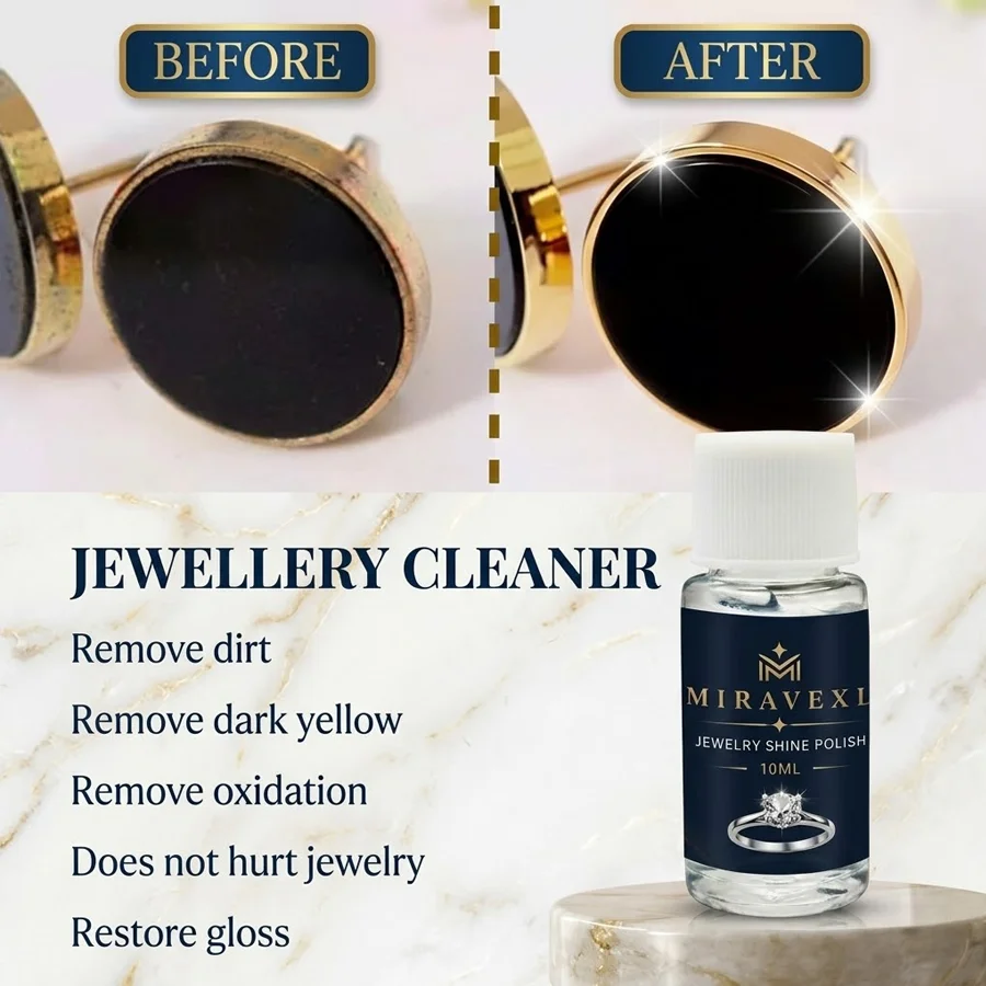 Gold- und Silberschmuck-Reiniger, Polierflüssigkeit, Anlaufentferner, Aufhellungslösung, Glanzwiederherstellung, Anti-Oxidations-Schutz für Ringe und Ohrringe – Detail 4