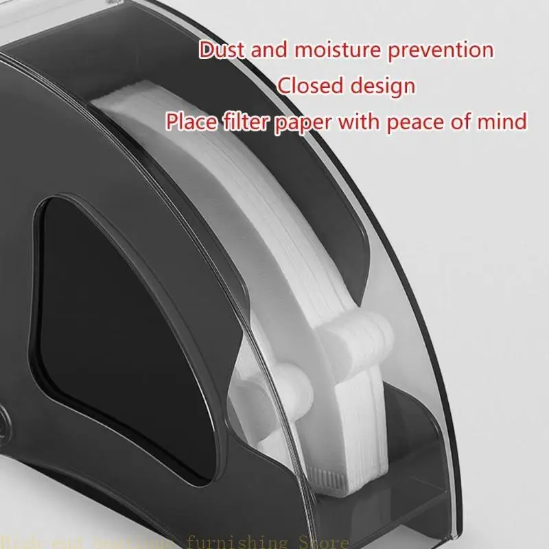 

L9NB Professional Coffee Filter Dispenser Practical Acrylic Filter Paper Protective Box for Coffee Enthusiasts