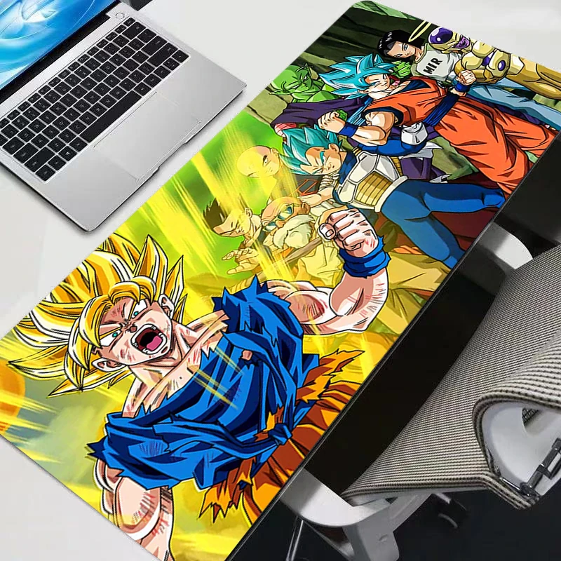 Tapis de souris Gamer Dragon Ball Son Goku, grand tapis de bureau XXL pour clavier et souris, tapis en caoutchouc, tapis de souris pour ordinateur portable