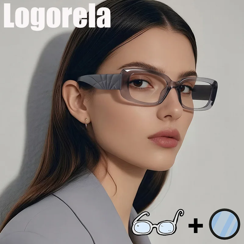 

Logorela 2251 Women Optical Prescription Glasses Anti-Blue Light Photochromic Eyewear Myopia Hyperopia Progressive Eyeglasses