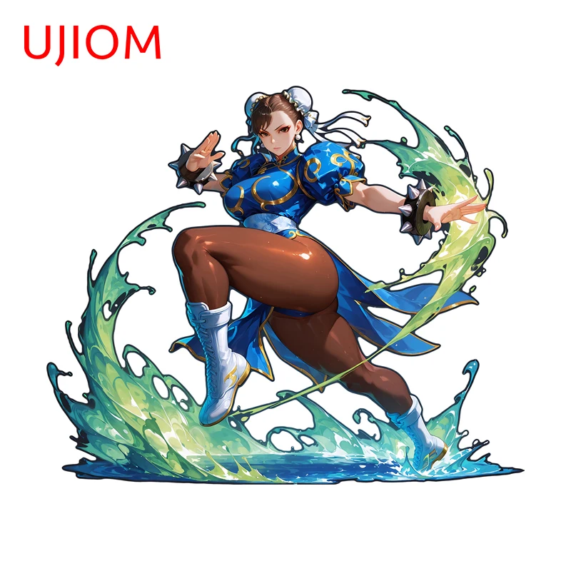 UJIOM Chunli Fighter Graphics Wall Sticker Creative Bedroom Furniture Sofa Wall Decal Vinyl Kitchen Cupboard Decoration DIY