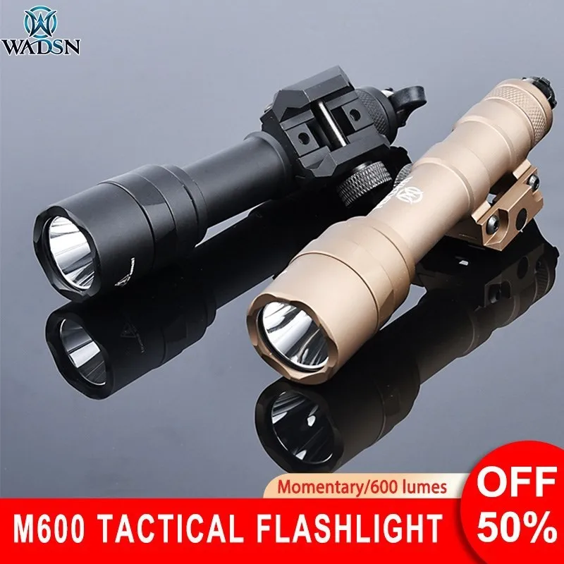 

WADSN Tactical M600 M600U Scout Light Airsoft Rifle 600 Lumen Flashlight For 20mm Picatinny Rail Hunting Camping Weapon light