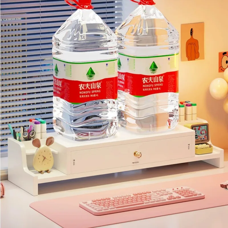 White Metal Office Storage Shelving College Documents Display Desk Storage Pen Essentials Prateleira De Parede Home Accessories