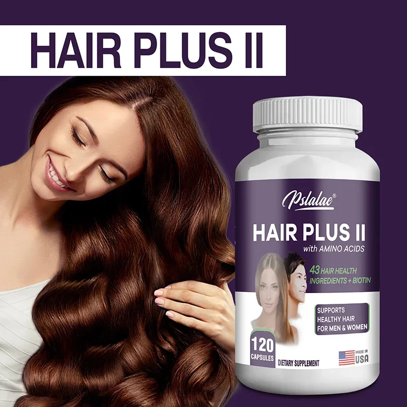 Hair Plus II z aminokwasami - pomaga zatrzymać wypadanie włosów i stymuluje wzrost silniejszy, Shinier Hair