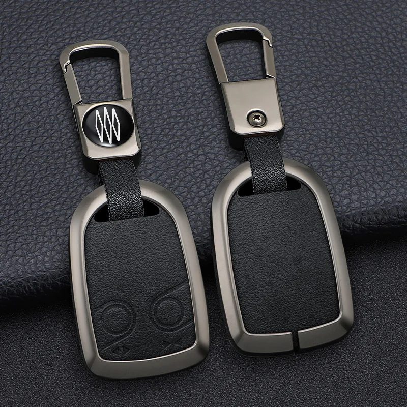 

inc Alloy Leather Car Key Shell Case Fob Cover holder keyring For Mercedes Benz Sprinter For DAF 105 Keychain Accessories