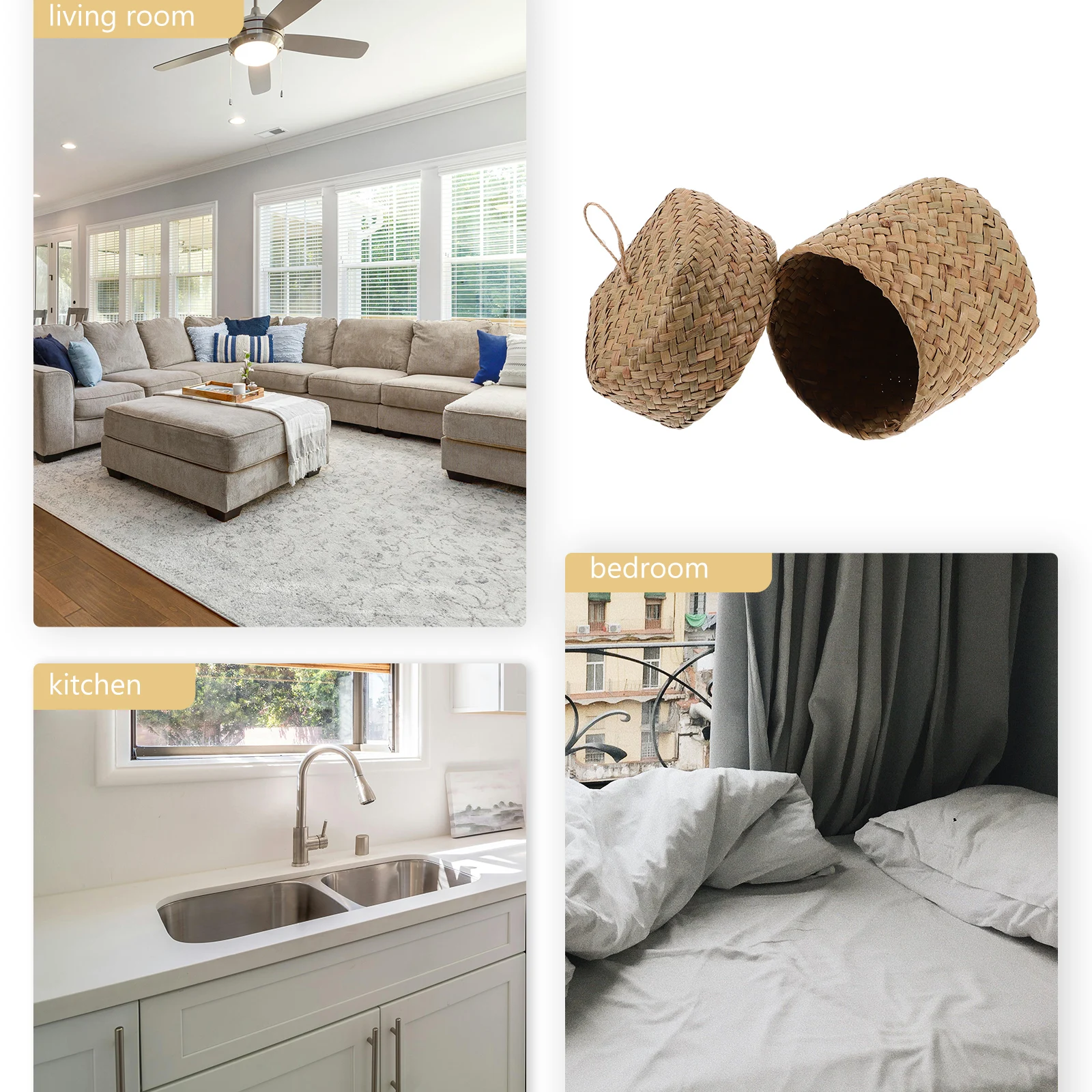 

Straw Woven Mini Gift Box Small Seagrass Basket Baskets Natural Color Candy Holder Decorative Storage Garden Outdoor Terrace