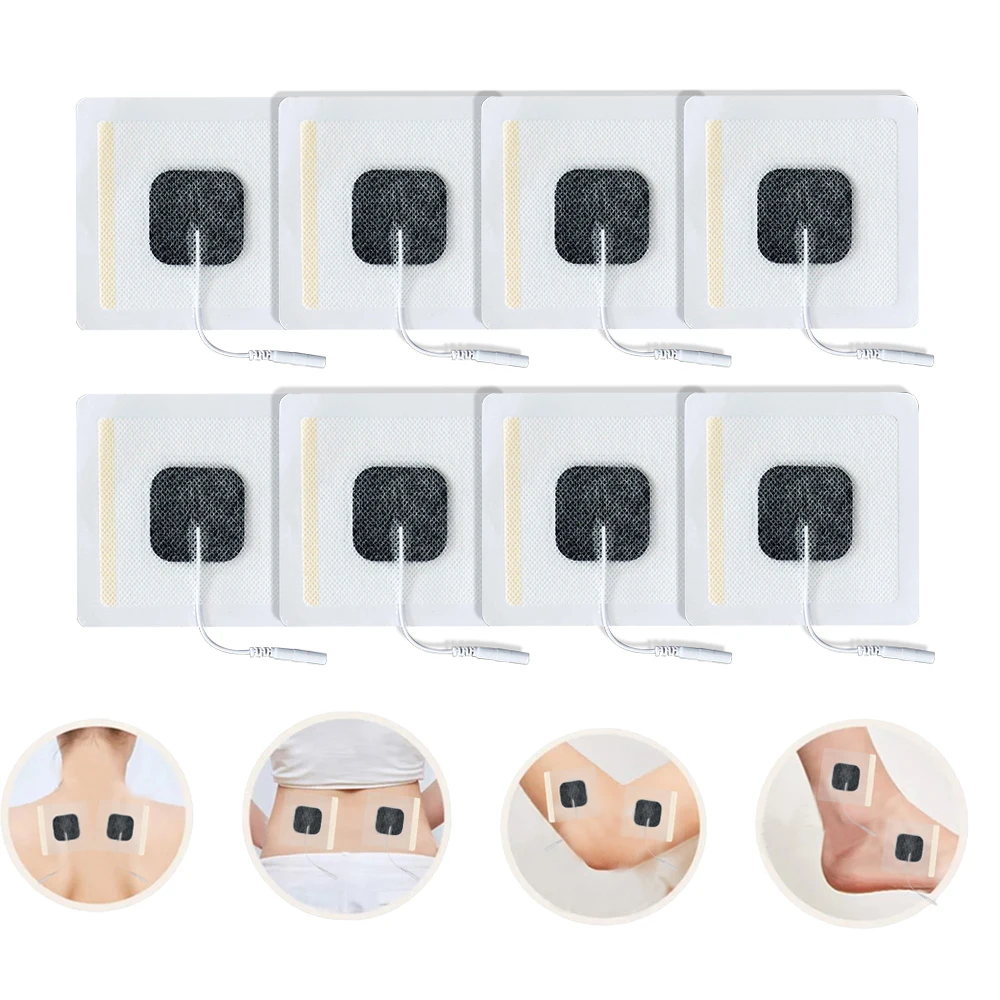 10/20Pcs TENS EMS Unit Electrode Pads Self-adhesive Gel Non-woven Fabric Replacement Pads for Muscle Stimulator Body Massager