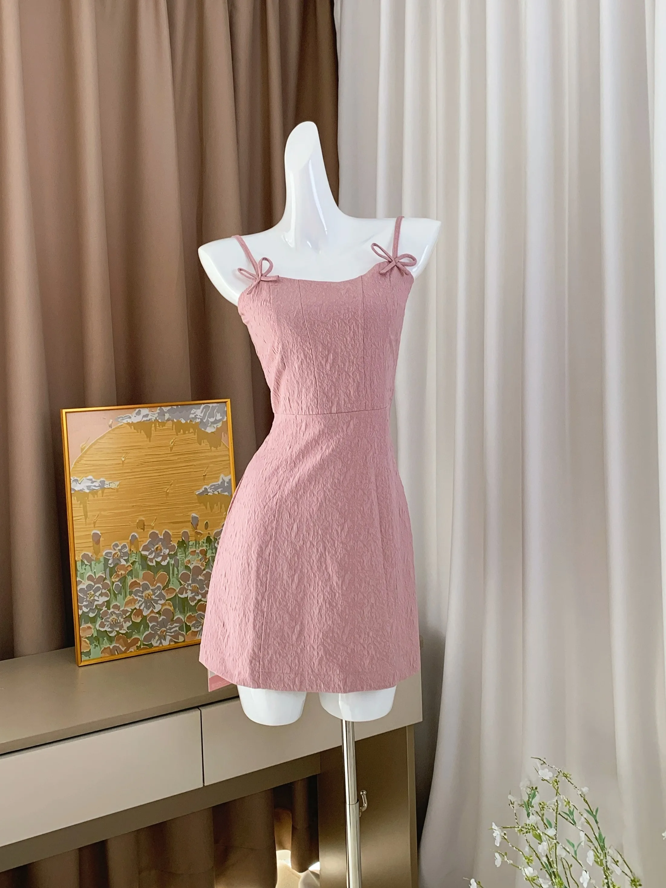 Gonna ort a vita alta per pendolari estivi Nodo Svel da donna Versatile Strapl Dr Sweet Pure Sle Dr