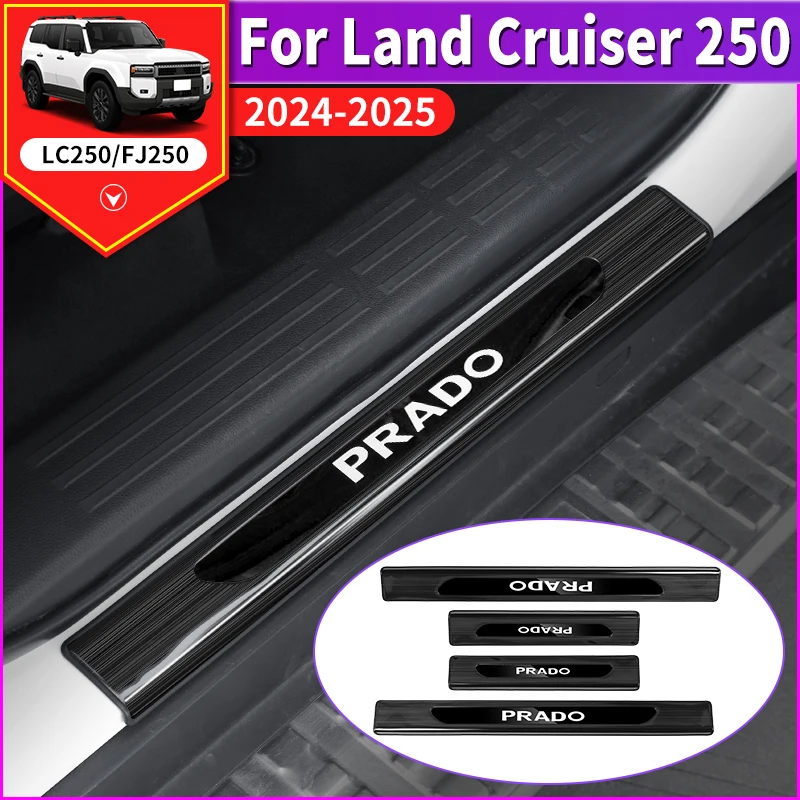 For Toyota Land Cruiser 250 2024 2025 Prado LC250 1958 First Edition FJ250 Threshold Pedal Decoration Strip,Upgraded Accessories