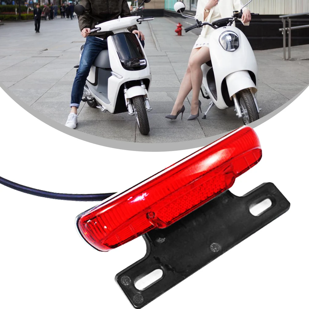 1pc Electric Bicycle Brake Light ABS 90MM Cable For Night Riding Light For Safety HighLight Transmittance Imported LED Lamp Bead