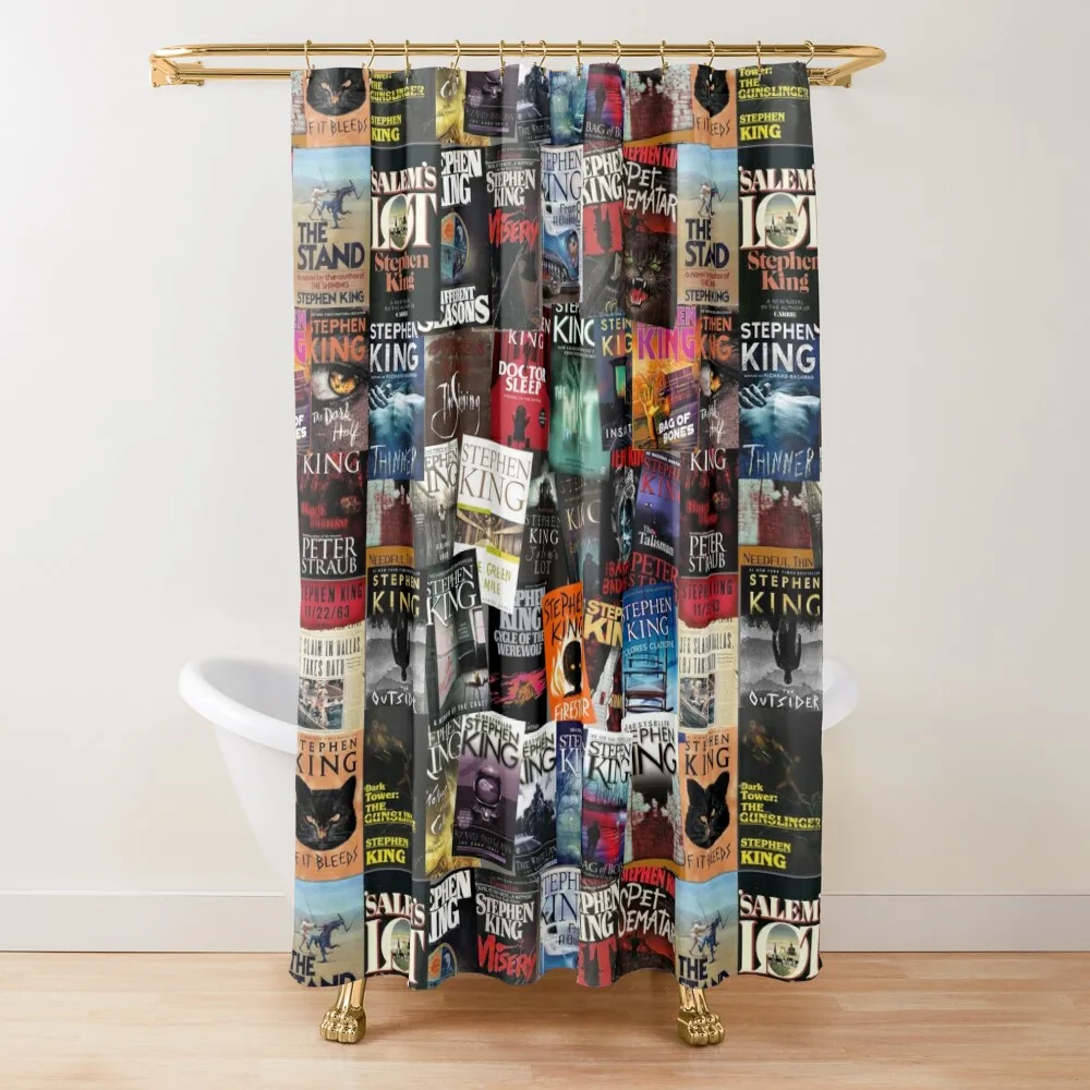 

Stephen King Book Covers, Horror Bookworm Shower Curtain Toilet Accessories Bathroom Bathroom And Shower Products Curtain
