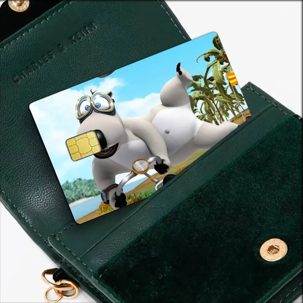 C-Cartoon B-Bernard Bear   Waterproof Film Skin Cover Credit Card Stickers Debit Front Bank Bus Pass