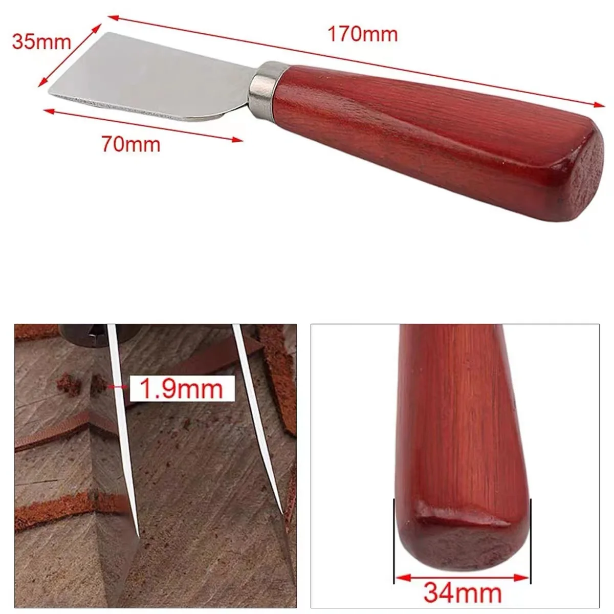 69 Pcs Leather Craft Tool Kit Professional DIY tool set Retro Stitching Sewing Beveler Punch Work Hand Tool Hand Sewing Repair