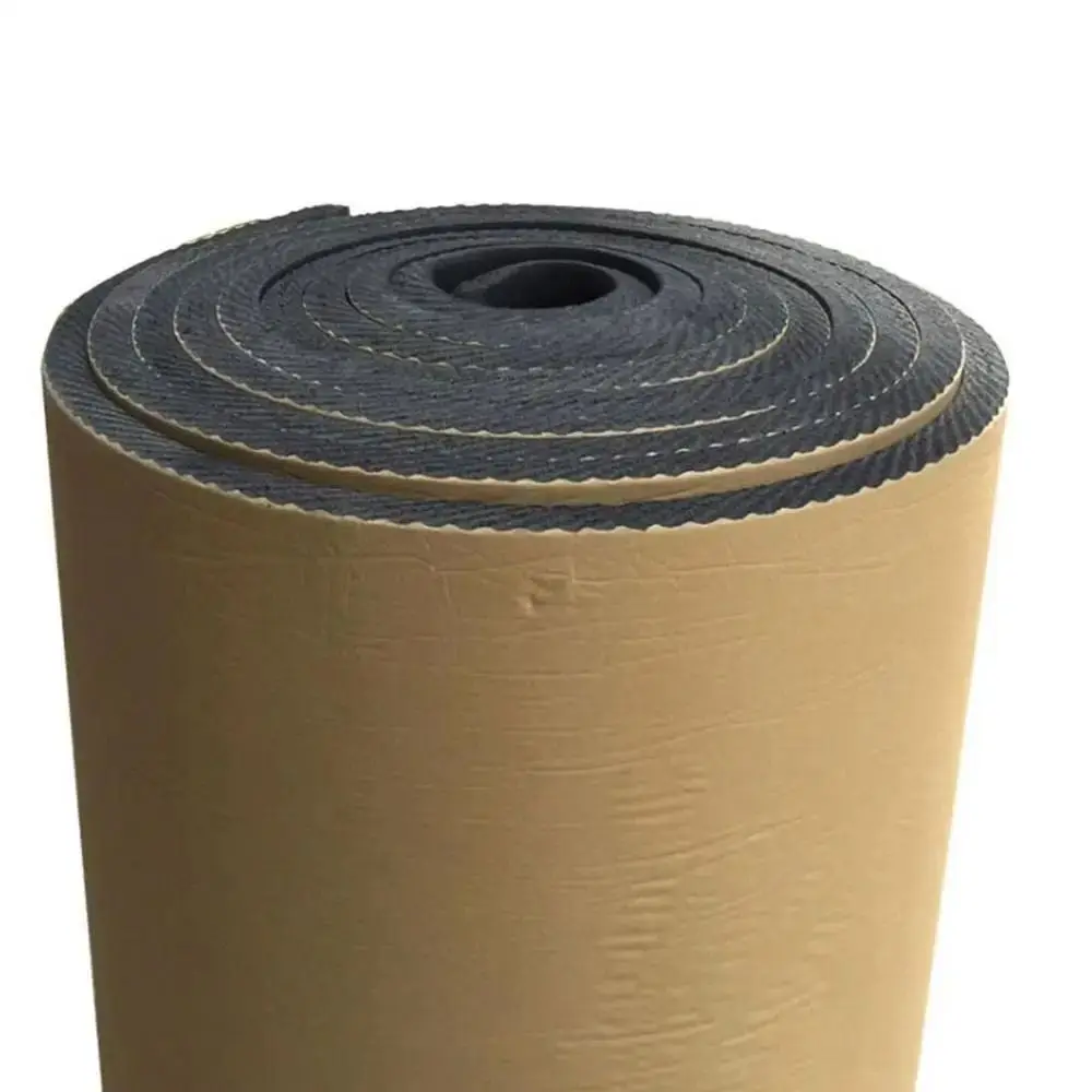 1Roll 100x50cm Sound Deadening Foam Mat 3/5/6/8/10/15mm Sound Absorption Acoustic Insulation Mat Rubber Foam Self Adhesive