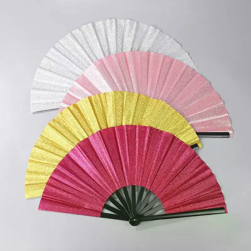 /HTF/Gradient Colorful Rainbow Handheld Fan Cooling Decorative Folding Dance Fan Pride Day Portable Chinese Kung Fu Fan Carnival