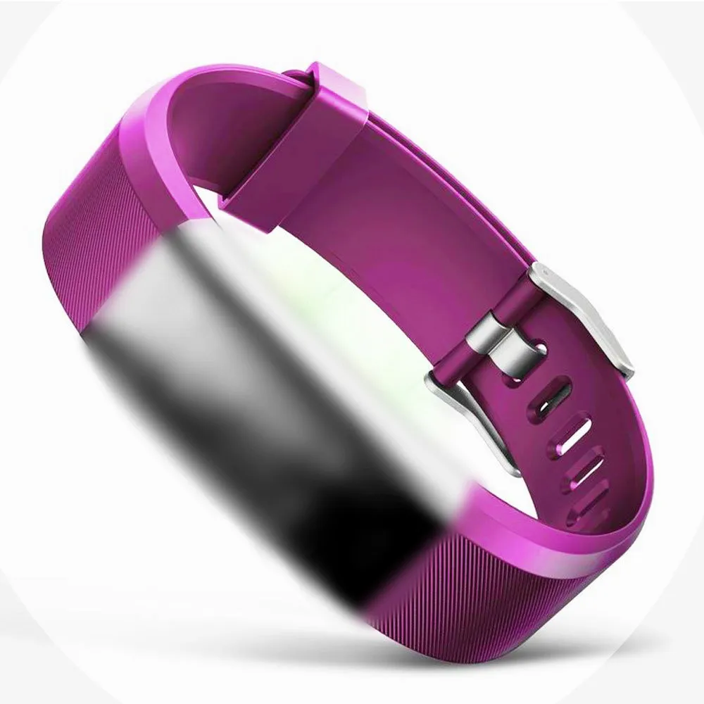 Smart Watch Band For ID115 PLUS HR Silicone Strap Silicone Watch Band Sport Metal Buckle Strap Wrist Replacement Silicone Color