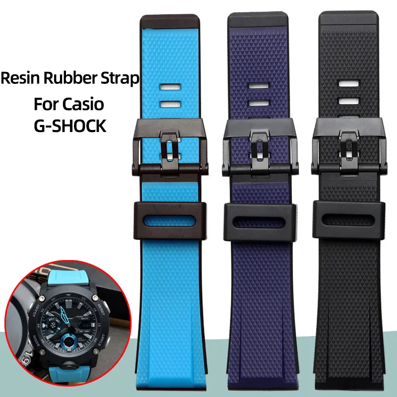 Resin Rubber Strap For Casio G-SHOCK Octagonal GA-2000-1A2 PRG-600 PRW-6600 Series Watchband Waterproof Silicone Sport Men