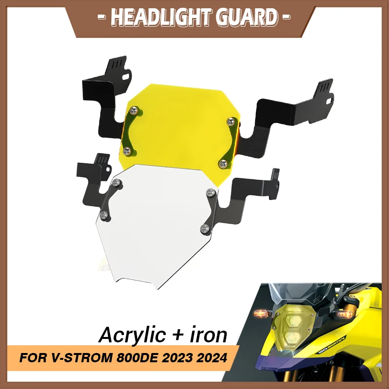 

FOR Suzuki V-Strom 800DE VStrom 800 DE 2023-2024-2025 Motorcycle Acrylic HeadLight Guard Protector Cover Protection Cover