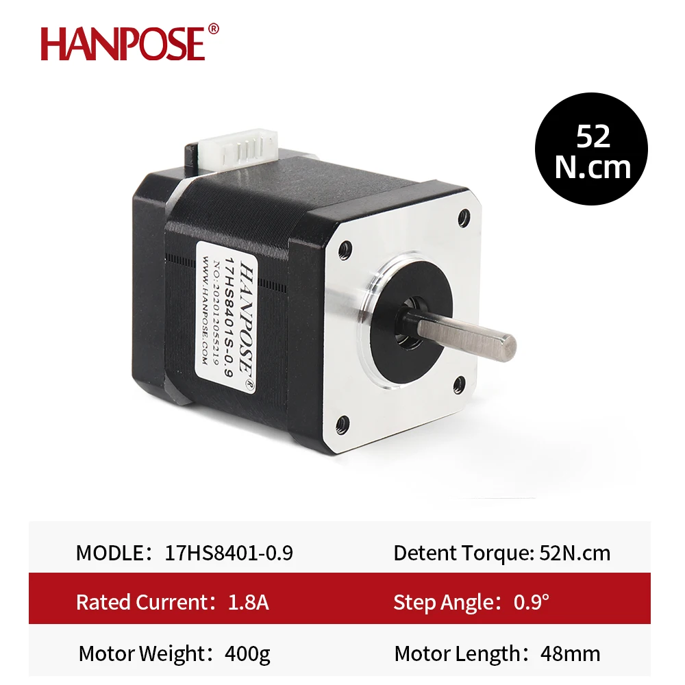 Nema17 Stepper Motor 42 motor 17HS8401S 0.9 degree 1.8A 52N.cm for CNC Laser and 3D printer motor