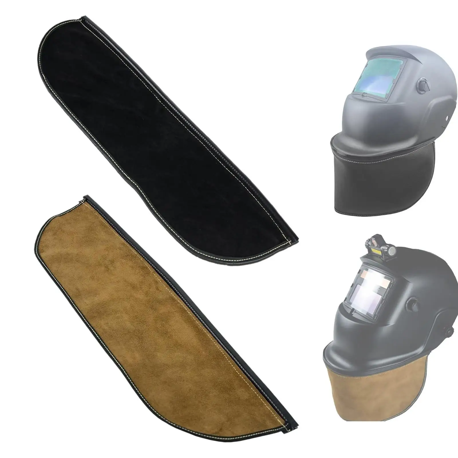 Capa de pescoço para capacete de soldagem, protetor de pescoço, resistente ao fogo, fácil