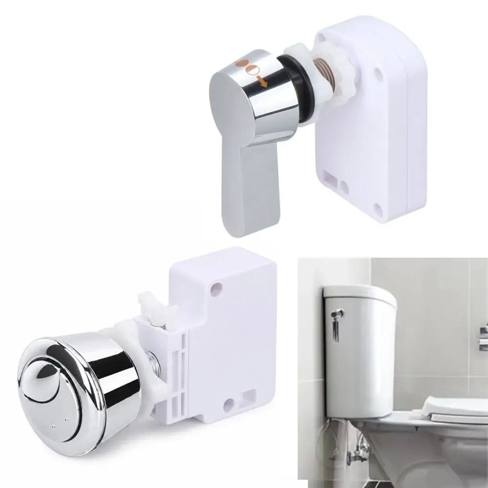 Double Flush Toilet Flush Button Cable Operated Adjustable Toilet Flush Handle with Cable Box Easy Install