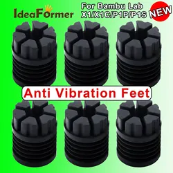 Feet For For Bambu Lab P1S Bambulab X1 Carbon Anti Vibration Feet Anti-slip Dust-proof Rubber Foot Pad Fit Bambulabs 3D Printer