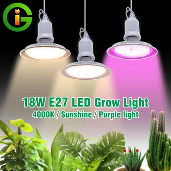 E27 18W Full Spectrum Led Grow Light Sunlike Phytolamp Bol Voor Planten Bloemenkas Tent Hydrocultuur