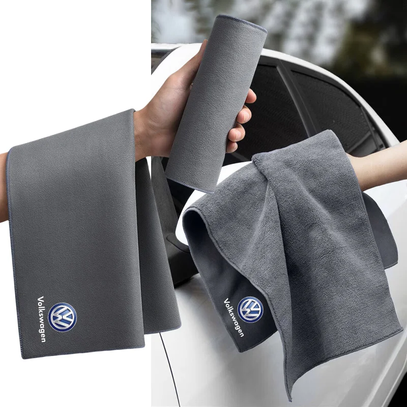 Double-Faced Car Towels Cleaning Drying Cloth Car Brush for Volkswagen CC Golf 6 7 GTI Tiguan Passat B5 B6 B7 Jetta MK5 MK6 Polo