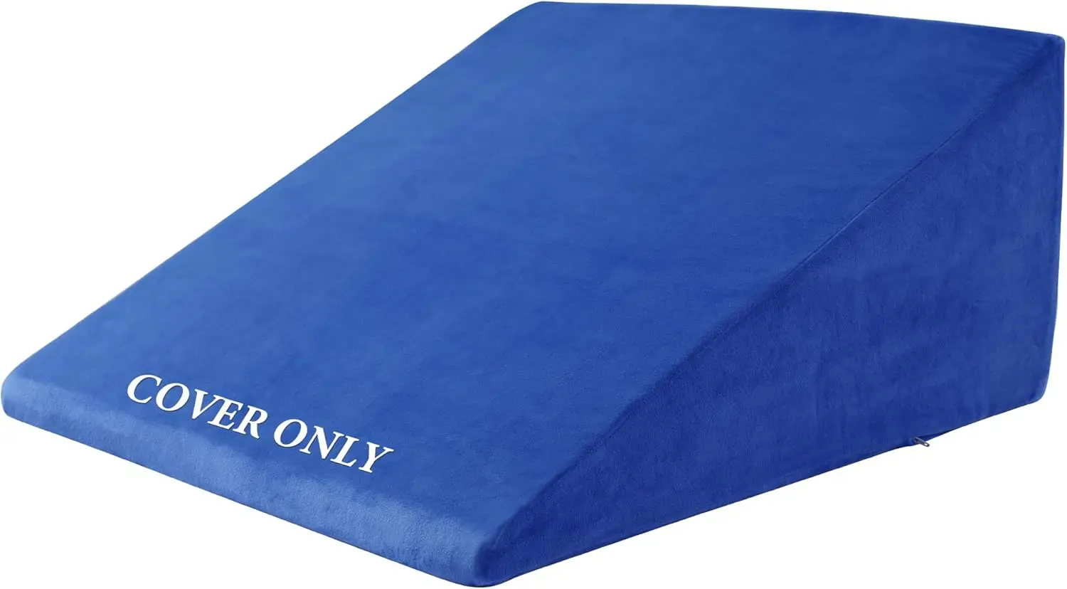 

Ультрамягкий велюровый чехол для подушки-клинья - флисовая наволочка на молнии, съемная и пригодная для машинной стирки (синий, 25x25x8 дюймов)