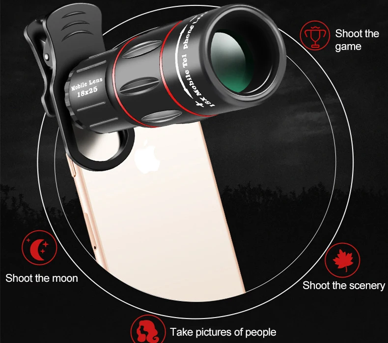 64X Telescope For Mobile Phone Lens For photography macro Phone lens for iphone Cell Phone Lens mobile phone telephoto.lens