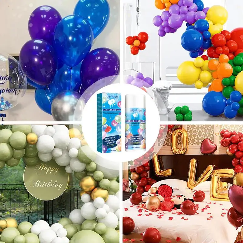 Balloon Shiny Spray Colorful High Gloss Prevent Oxidation Anti Fading Polish Atmosphere Party Enhance Brightener Ballon Decor