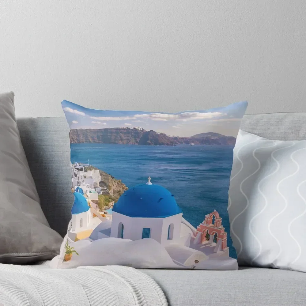 

Santorini, Greece Throw Pillow Christmas Covers Luxury Sofa Cushions pillow