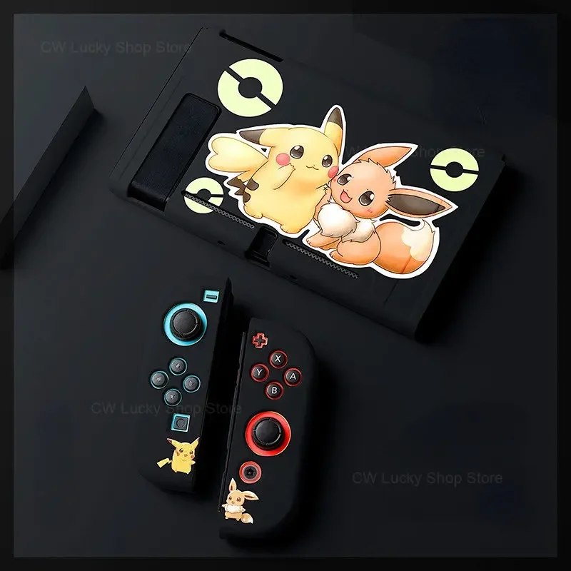 Pokemon Gengar custodia morbida in Silicone per Nintendo Switch OLED NS Controller di gioco custodia protettiva custodia protettiva per cartoni animati