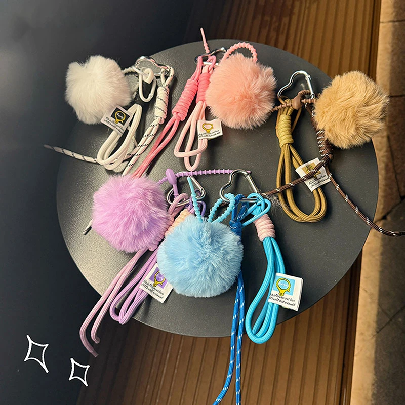 

New Ball Keychains For Women Y2k Bag Pendant Couple Car Key Chains Jewelry Gift Decoration Accessories