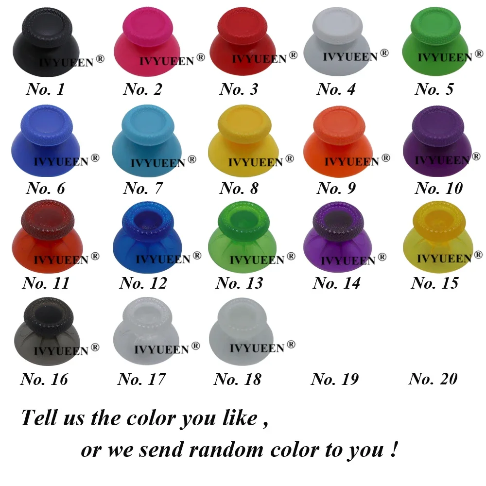 IVYUEEN 6 PCS สีดำ3D จอยสติ๊ก Caps สำหรับ Sony PlayStation 5 PS5 DualSense Controller Thumbstick Analog Thumb Sticks Grip