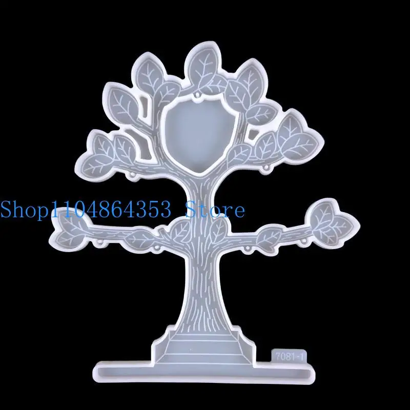 652F Photo Frame Tree Hanging Pendant Epoxy Resin Mold Desktop Decorations Silicone Mould DIY Crafts Home Ornaments Casting