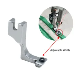 T69 Industrial Sewing Machine Adjustable Spare Parts Presser Single-Sided Invisible Zipper Foot for Trousers Skirts And Rope