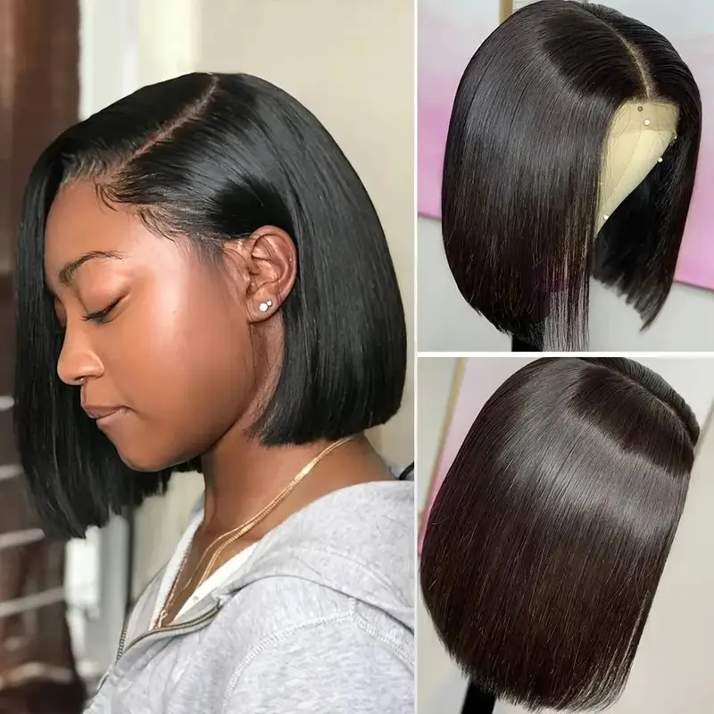 Straight Bob Wig 5X5 HD Lace Closure Wig Glueless Wig Bob Wig Lace Front Human Hair Wigs Pre Plucked