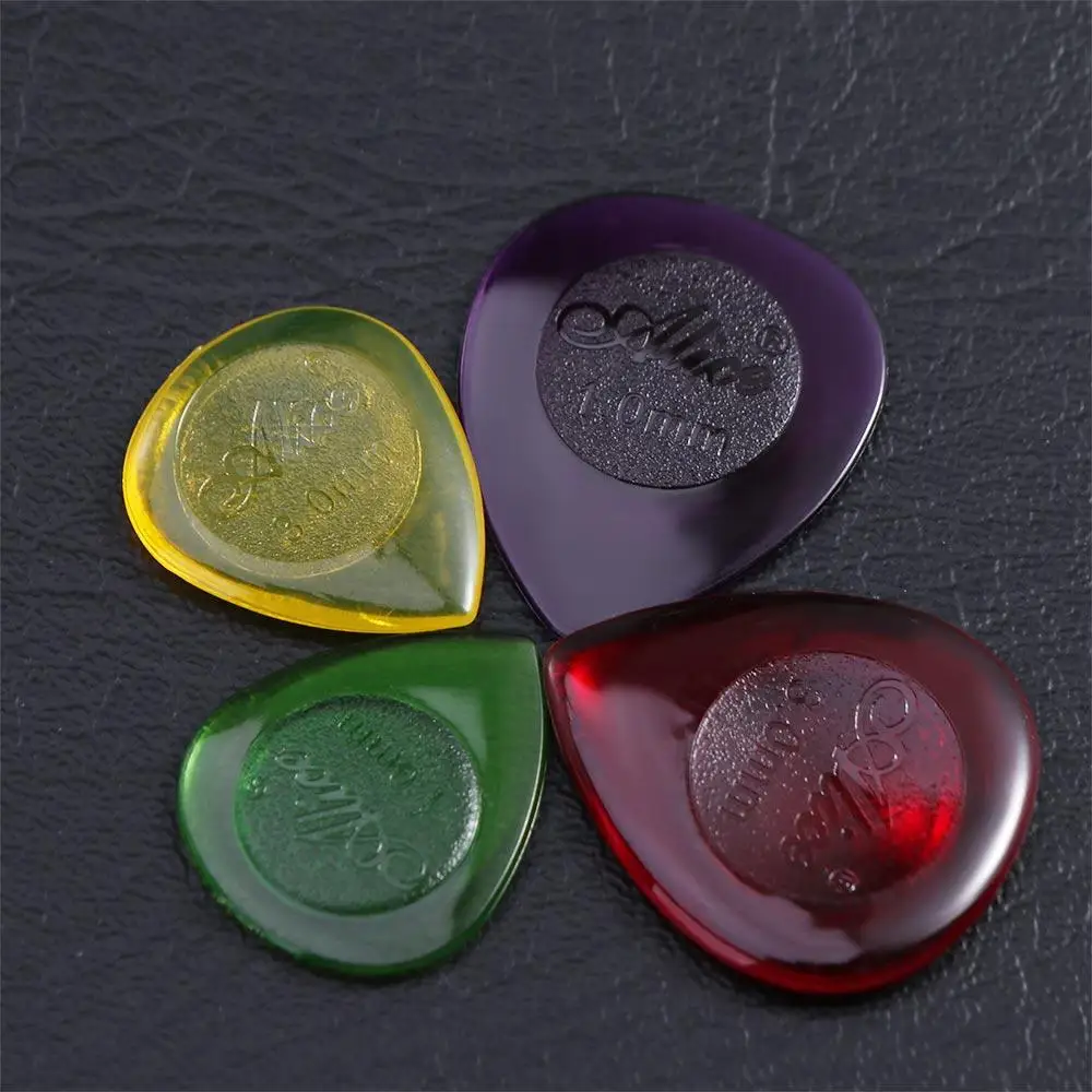 10pcs Random Color Guitar Picks ABS Celluloid Acoustic Guitar Picks Plectrums Thickness Droplet Shaped Guitar Pick