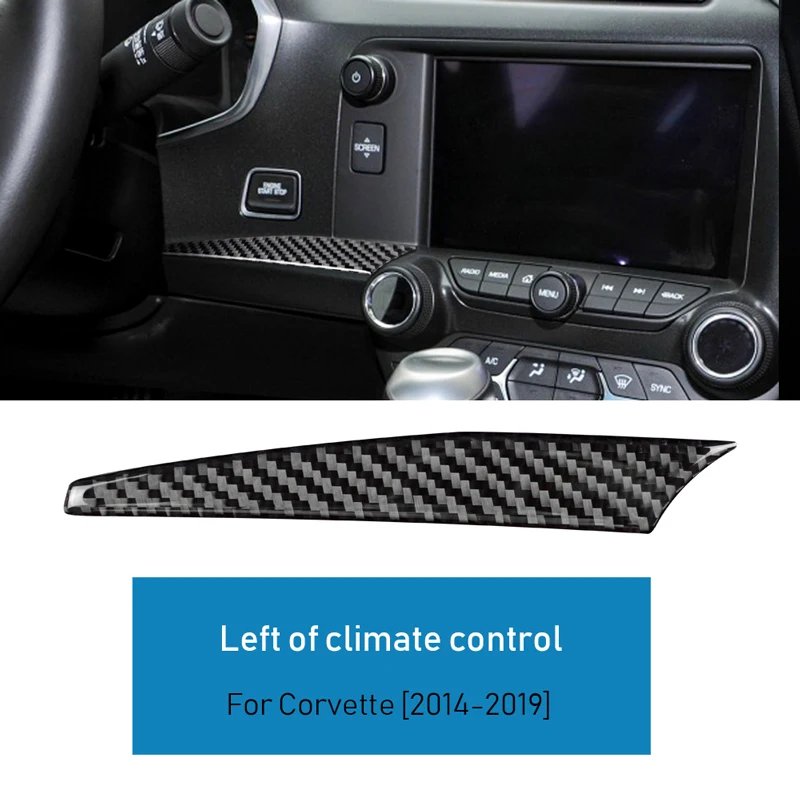 

Carbon Fiber Center Screen Lower Trim For Corvette C7 2014-2019 Real Sticker Dashboard Decoration Upgrade Interior Accessories