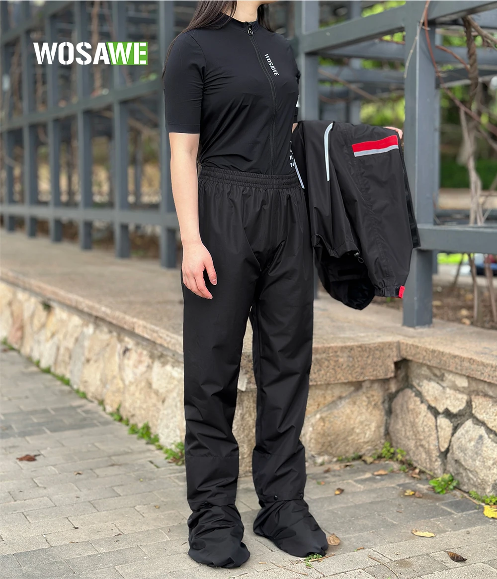 WOSAWE Radfahren Regenhose Outdoor Regenschutz Hosen Motorrad Klettern Camping Radfahren Sport Berg Regen Hosen Überschuhe – Detail 2