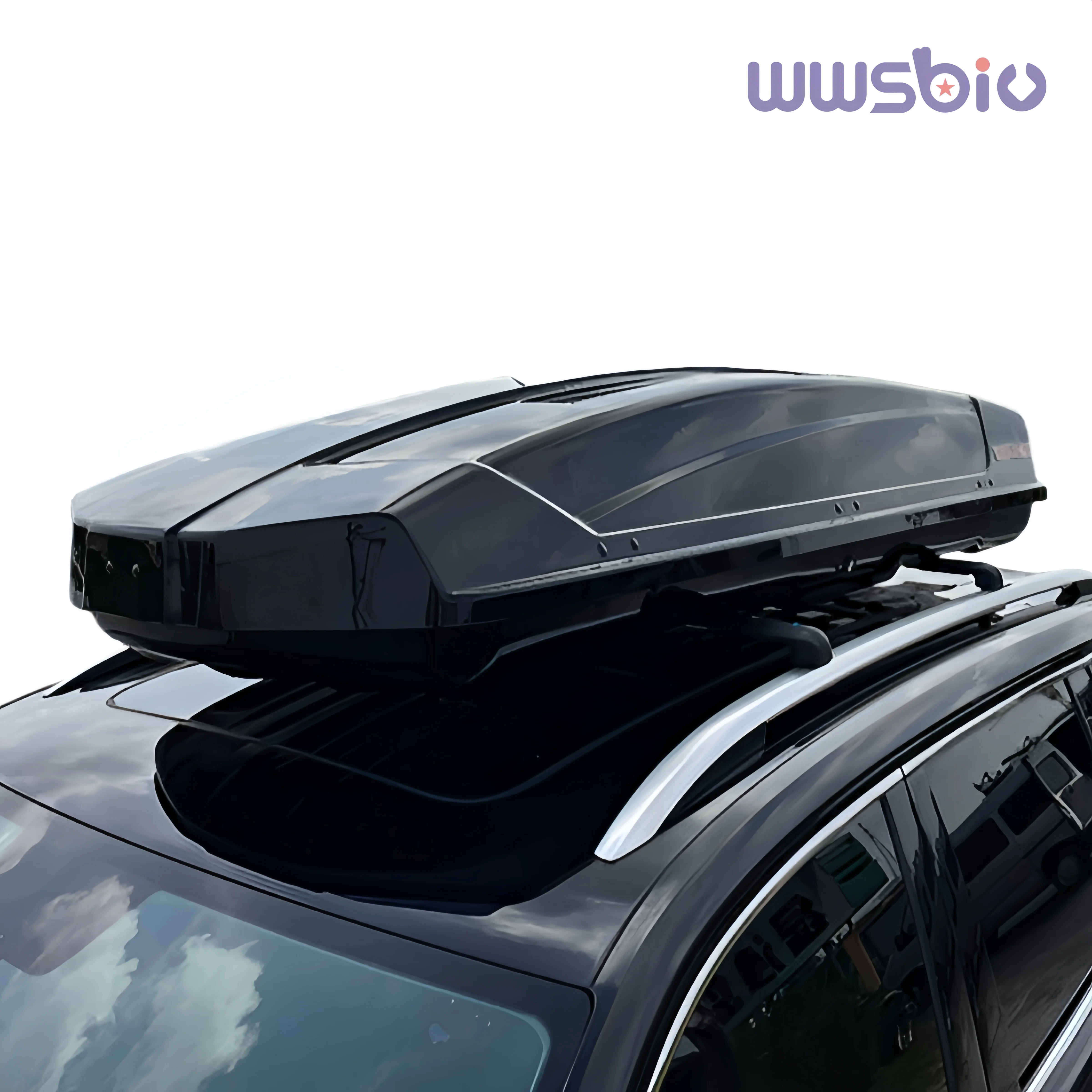 850L Large Capacity Auto Luggage Roof Box ABS Waterproof White Camping Roof Cargo Rack Cargo Carrier