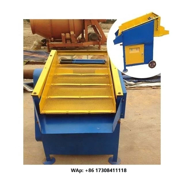 Small Electric Grain Sieving Machine Mobile Vibrating Sand Screen Sieve Sand 16-18 Tons Per Hour Sand Sorting Equipment
